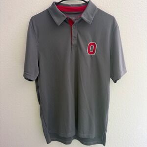 Ohio State Buckeyes Varsity Authentic Apparel Polo Shirt Men's Size Medium OSU